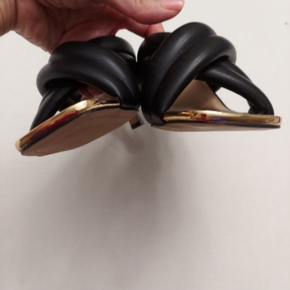 STEVEN NEW YORK Imara Heeled Slip On Black Sandals - Picture 5 of 11